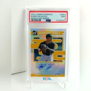 2021 Ke'Bryan Hayes RC Auto Donruss Signature Series- PSA 9 MINT